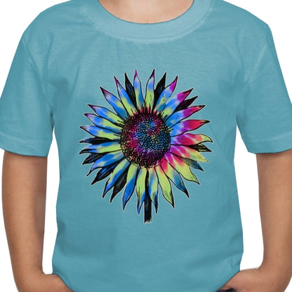 Retro Tie Dyed Sunflower DTF