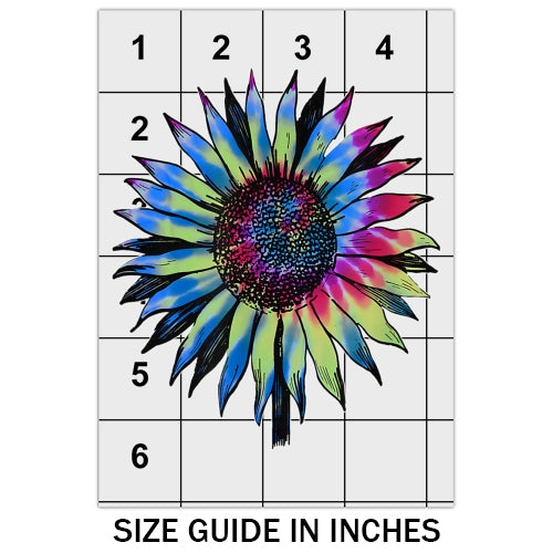 Retro Tie Dyed Sunflower DTF