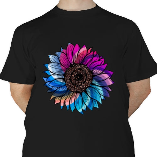 Color Swirl Sunflower DTF