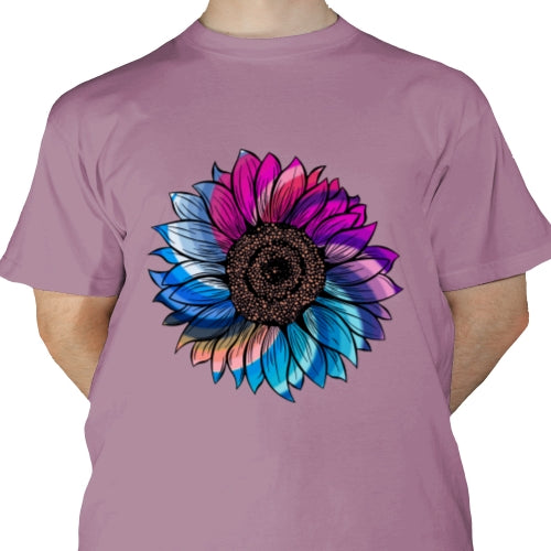 Color Swirl Sunflower DTF