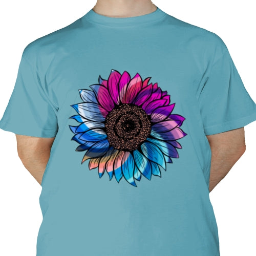 Color Swirl Sunflower DTF