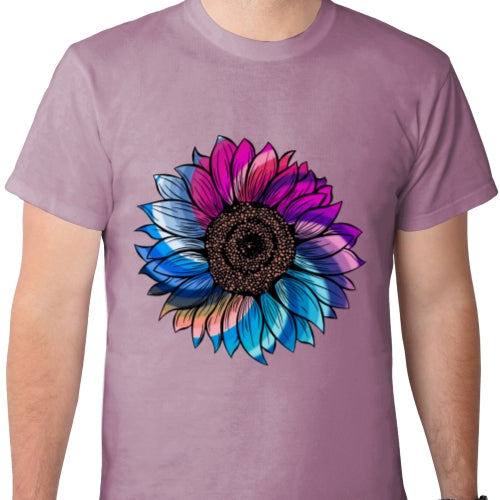 Color Swirl Sunflower DTF