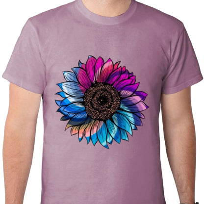 Color Swirl Sunflower DTF