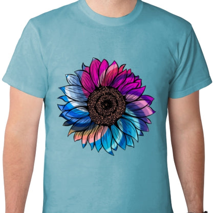 Color Swirl Sunflower DTF