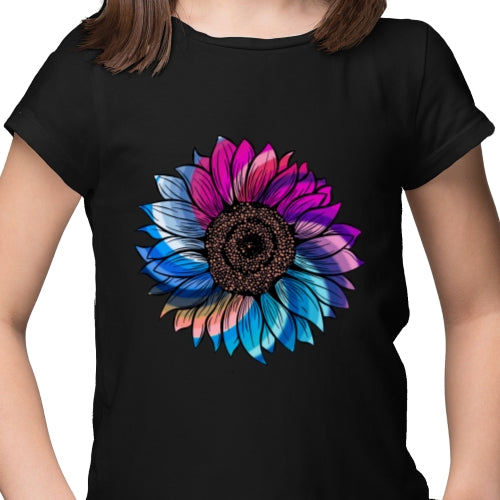 Color Swirl Sunflower DTF