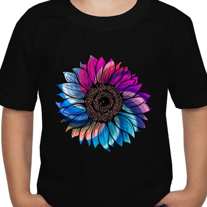 Color Swirl Sunflower DTF