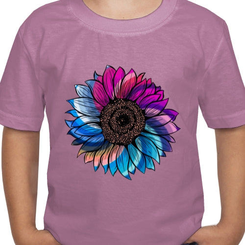 Color Swirl Sunflower DTF