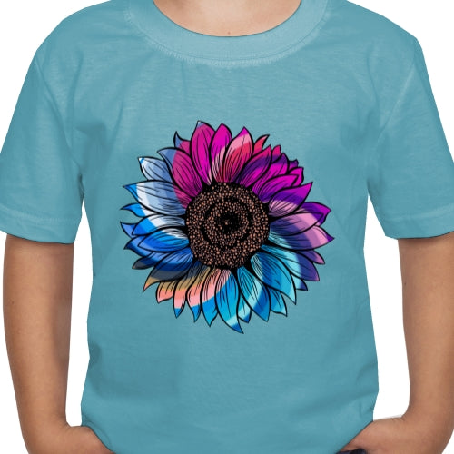 Color Swirl Sunflower DTF