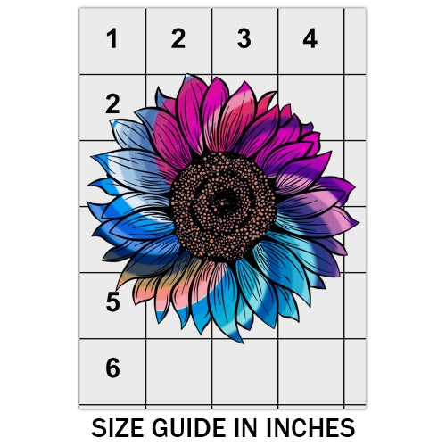 Color Swirl Sunflower DTF