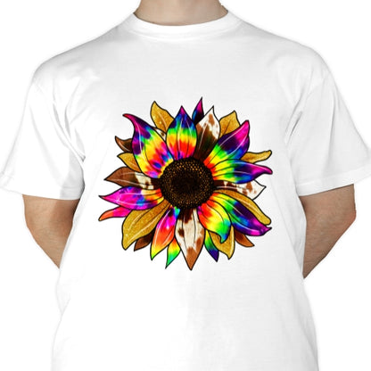 Cow Hide Tie Dye Sunflower Sublimation