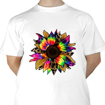 Tie Dye Leopard Sunflower Sublimation