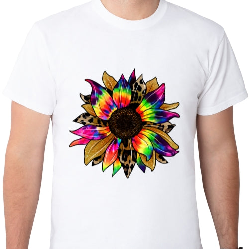 Tie Dye Leopard Sunflower Sublimation