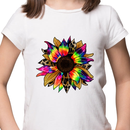 Tie Dye Leopard Sunflower Sublimation