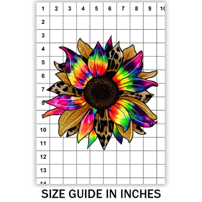 Tie Dye Leopard Sunflower Sublimation