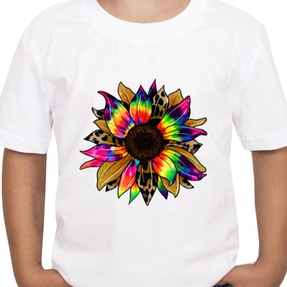 Tie Dye Leopard Sunflower Sublimation