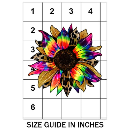 Tie Dye Leopard Sunflower Sublimation