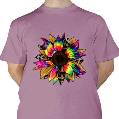 Tie Dye Leopard Sunflower DTF