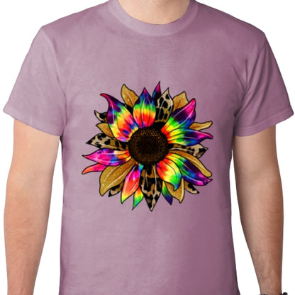 Tie Dye Leopard Sunflower DTF