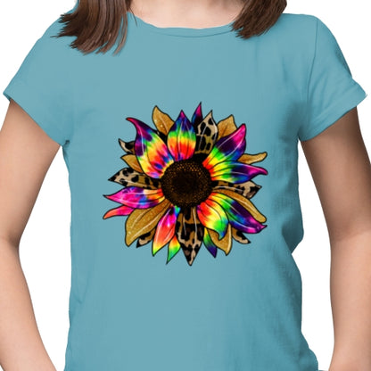 Tie Dye Leopard Sunflower DTF