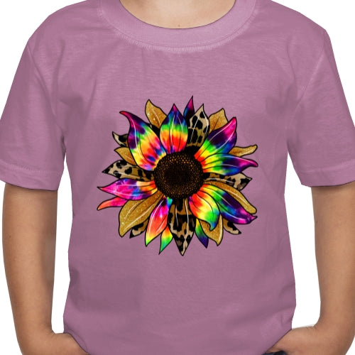 Tie Dye Leopard Sunflower DTF