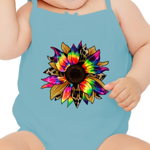 Tie Dye Leopard Sunflower DTF