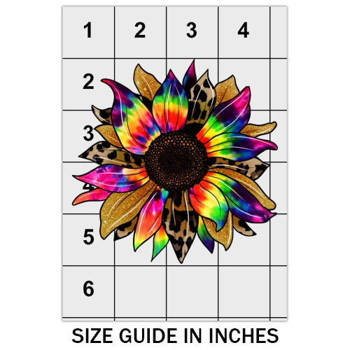 Tie Dye Leopard Sunflower DTF