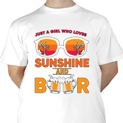 Girl Loves Sunshine And Beer Sublimation