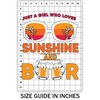 Girl Loves Sunshine And Beer Sublimation