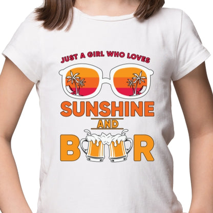 Girl Loves Sunshine And Beer Sublimation