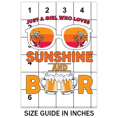 Girl Loves Sunshine And Beer Sublimation