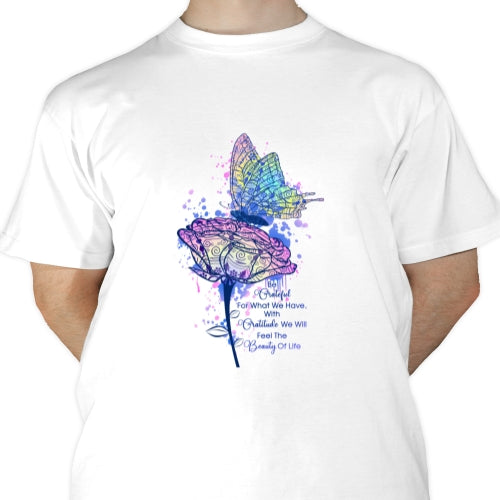 Be Grateful Butterfly Sublimation