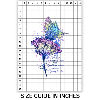 Be Grateful Butterfly Sublimation