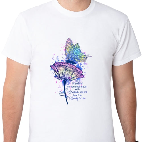 Be Grateful Butterfly Sublimation