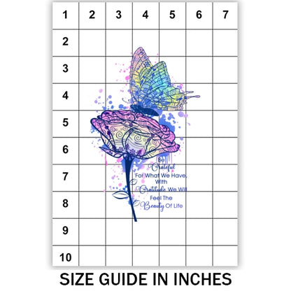 Be Grateful Butterfly Sublimation