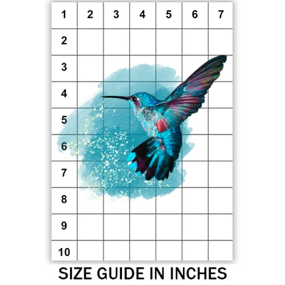Teal Hummingbird Sublimation