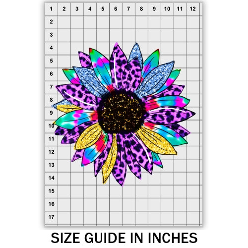 Tie Dye Leopard Sunflower DTF