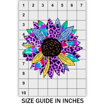 Tie Dye Leopard Sunflower DTF