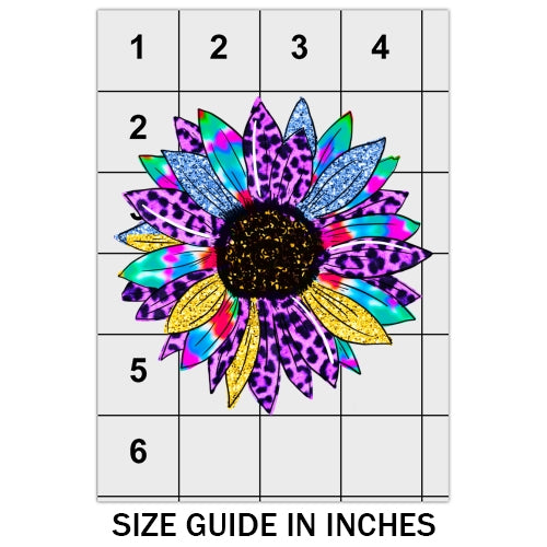 Tie Dye Leopard Sunflower DTF