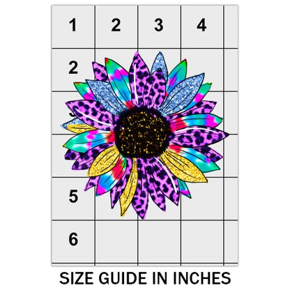 Tie Dye Leopard Sunflower DTF