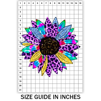 Tie Dye Leopard Sunflower Sublimation