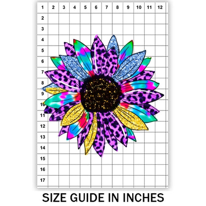 Tie Dye Leopard Sunflower Sublimation