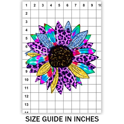 Tie Dye Leopard Sunflower Sublimation