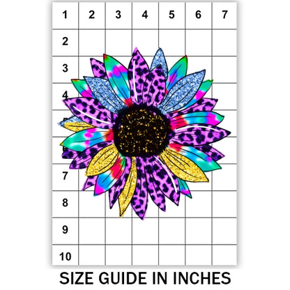 Tie Dye Leopard Sunflower Sublimation