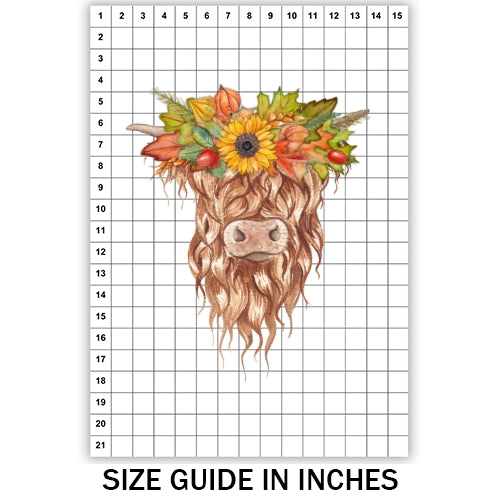 Fall Highland Cow Sublimation