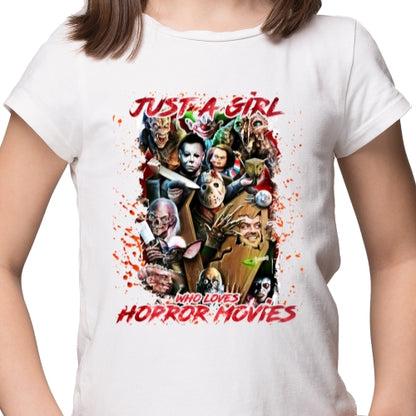 Just A Girl Who Loves Horror Movies Sublimation