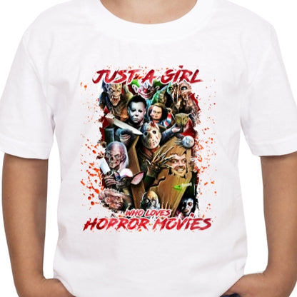 Just A Girl Who Loves Horror Movies Sublimation