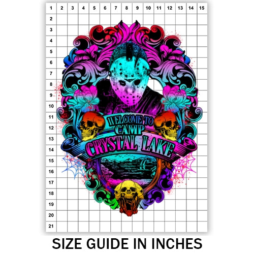 Colorful Camp Crystal Lake Sublimation