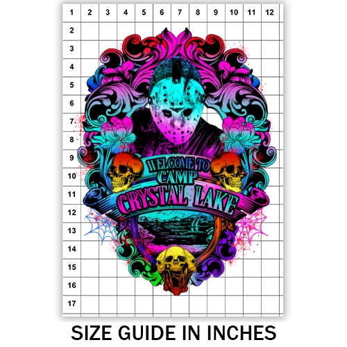 Colorful Camp Crystal Lake Sublimation