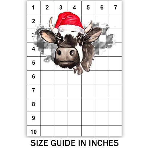 Christmas Cow Sublimation