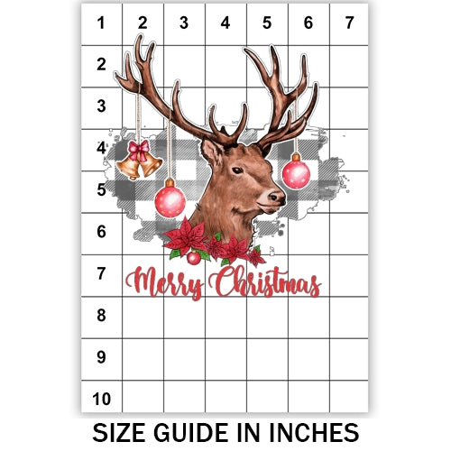 Merry Christmas Reindeer Sublimation